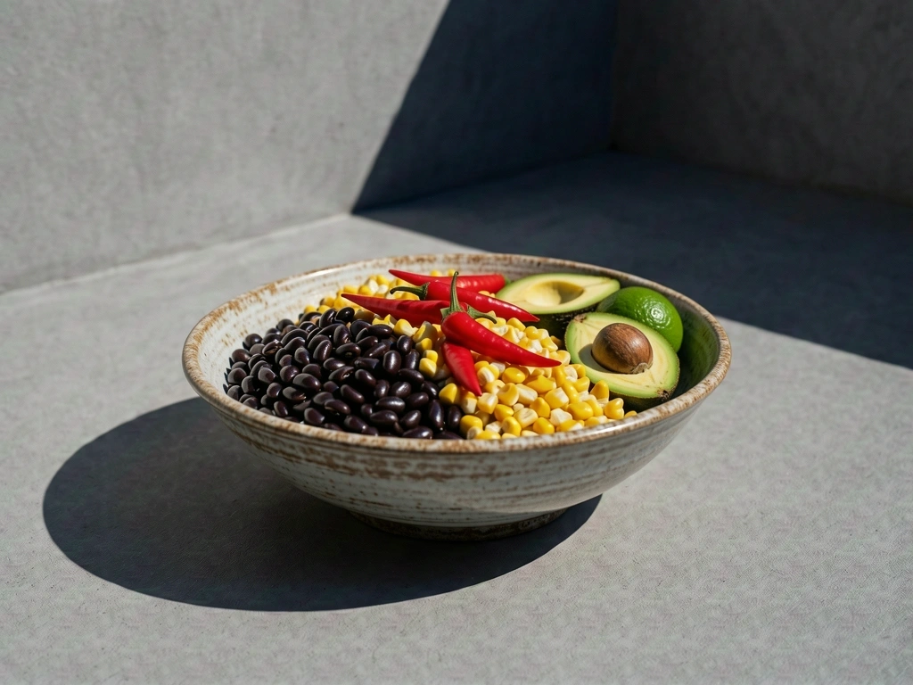 Tazón de legumbres y verduras